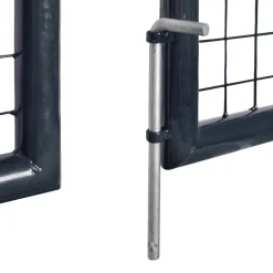 vidaXL Tuinhek van gaas gegalvaniseerd staal 300x75 cm grijs