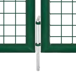 vidaXL Tuinhek van gaas staal 400x75 cm groen