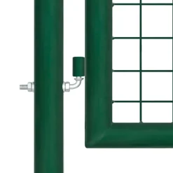 vidaXL Tuinhek van gaas staal 400x75 cm groen