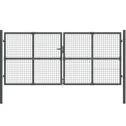 vidaXL Tuinhek van gaas 300x125 cm gegalvaniseerd staal antraciet