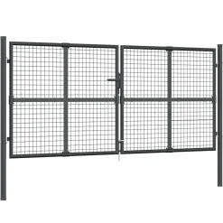 vidaXL Tuinhek van gaas 300x125 cm gegalvaniseerd staal antraciet