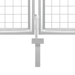 vidaXL Tuinhek van gaas zilverkleurig 300x125 cm gegalvaniseerd staal