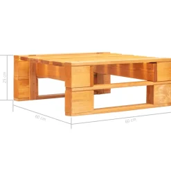 vidaXL Tuinhocker pallet hout honingbruin