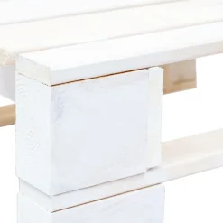 vidaXL Tuinhocker pallet hout wit