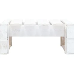 vidaXL Tuinhocker pallet hout wit