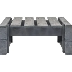 vidaXL Tuinhocker pallet hout grijs