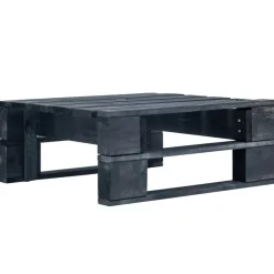 vidaXL Tuinhocker pallet hout zwart