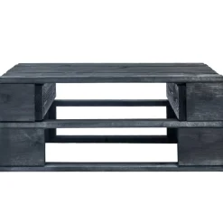 vidaXL Tuinhocker pallet hout zwart