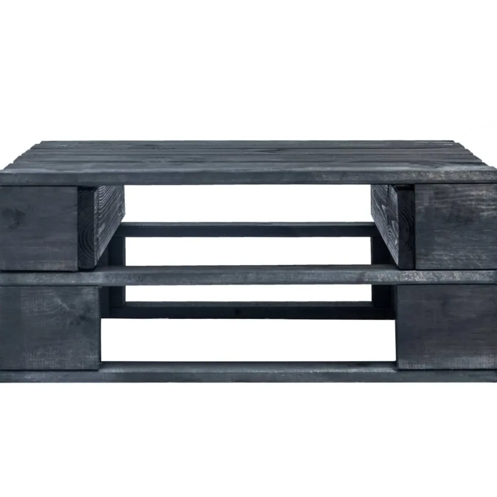 vidaXL Tuinhocker pallet hout zwart