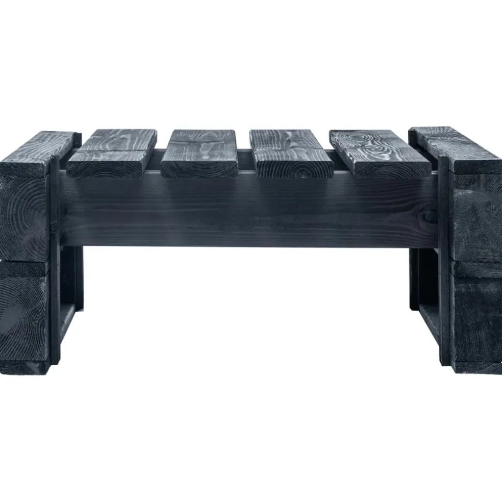 vidaXL Tuinhocker pallet hout zwart