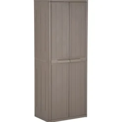vidaXL Tuinkast 65x45x172 cm polypropyleen hout-look bruin