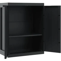 vidaXL Tuinkast 65x37x85 cm polypropeen zwart