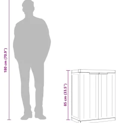 vidaXL Tuinkast 65x37x85 cm polypropeen zwart