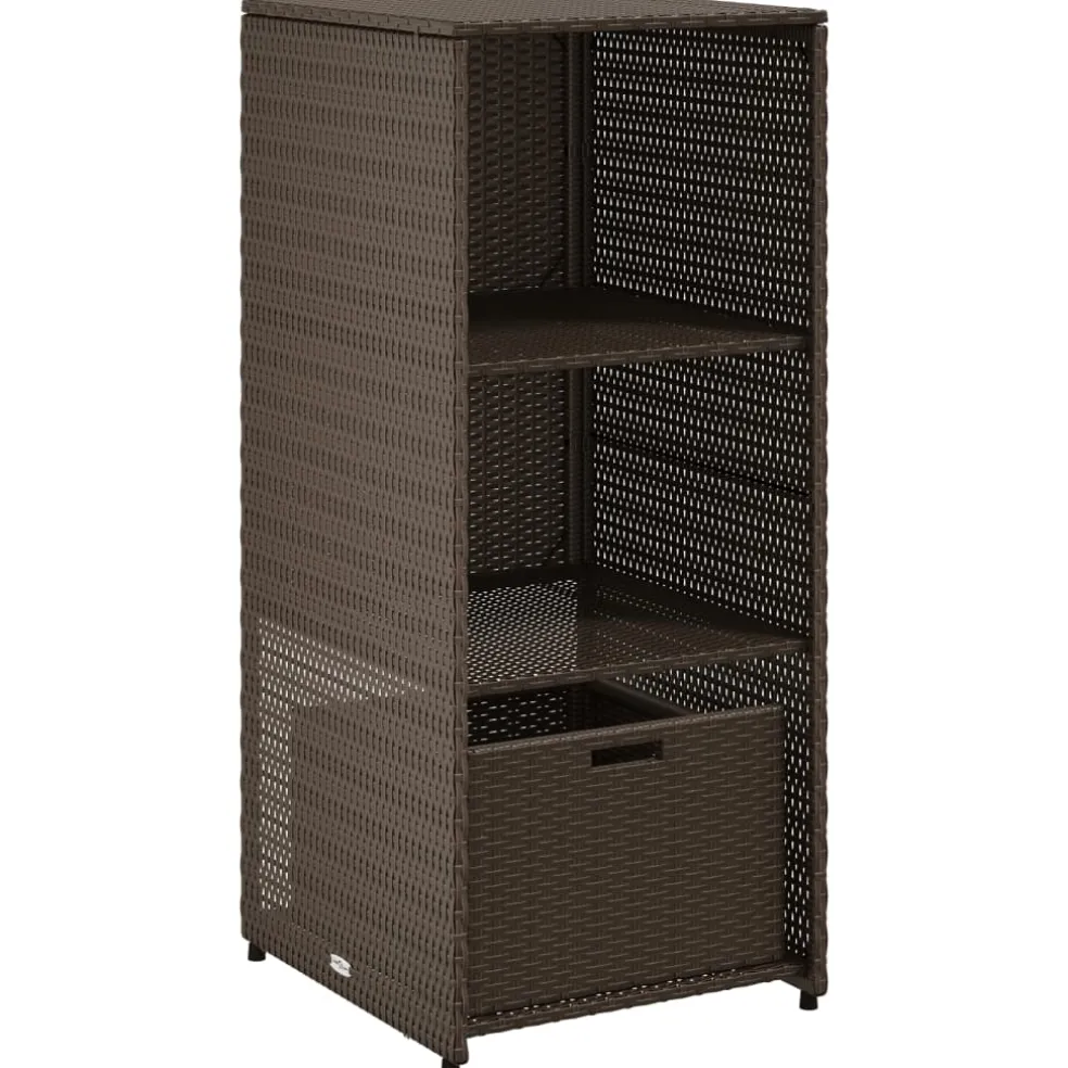vidaXL Tuinkast 50x55x115 cm poly rattan bruin