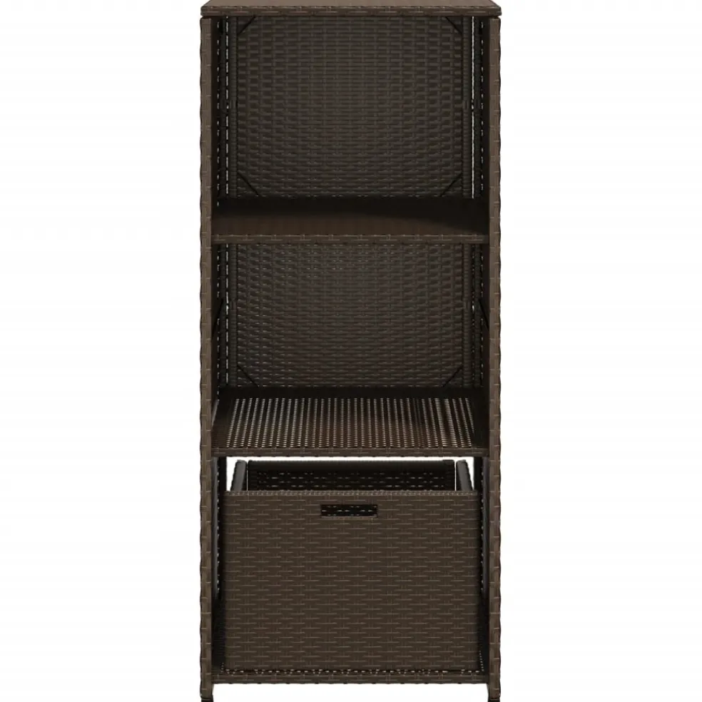 vidaXL Tuinkast 50x55x115 cm poly rattan bruin