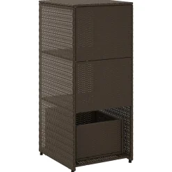 vidaXL Tuinkast 50x55x115 cm poly rattan bruin