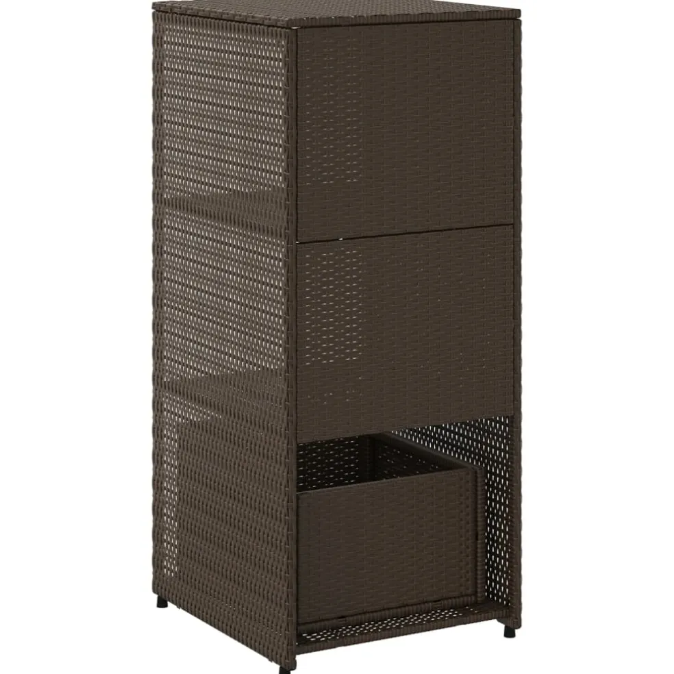 vidaXL Tuinkast 50x55x115 cm poly rattan bruin