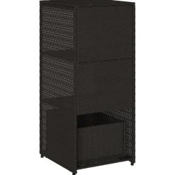vidaXL Tuinkast 50x55x115 cm poly rattan zwart