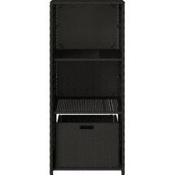 vidaXL Tuinkast 50x55x115 cm poly rattan zwart