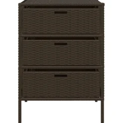 vidaXL Tuinkast 55x59x80 cm poly rattan bruin