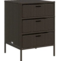 vidaXL Tuinkast 55x59x80 cm poly rattan bruin