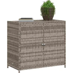 vidaXL Tuinkast 83x45x76 cm poly rattan grijs