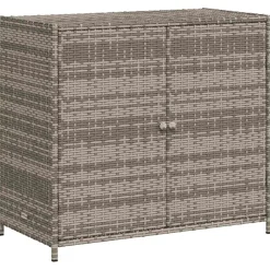vidaXL Tuinkast 83x45x76 cm poly rattan grijs