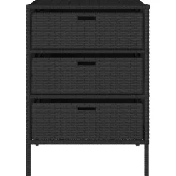vidaXL Tuinkast 55x59x80 cm poly rattan zwart