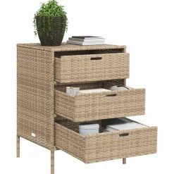 vidaXL Tuinkast 55x59x80 cm poly rattan beige