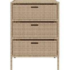 vidaXL Tuinkast 55x59x80 cm poly rattan beige