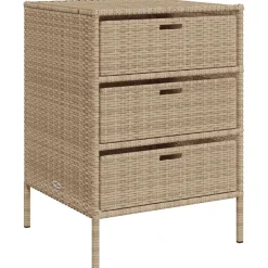 vidaXL Tuinkast 55x59x80 cm poly rattan beige