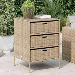vidaXL Tuinkast 55x59x80 cm poly rattan beige