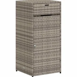 vidaXL Tuinkast 55x55x111 cm poly rattan grijs