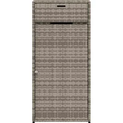 vidaXL Tuinkast 55x55x111 cm poly rattan grijs