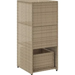 vidaXL Tuinkast 50x55x115 cm poly rattan beige
