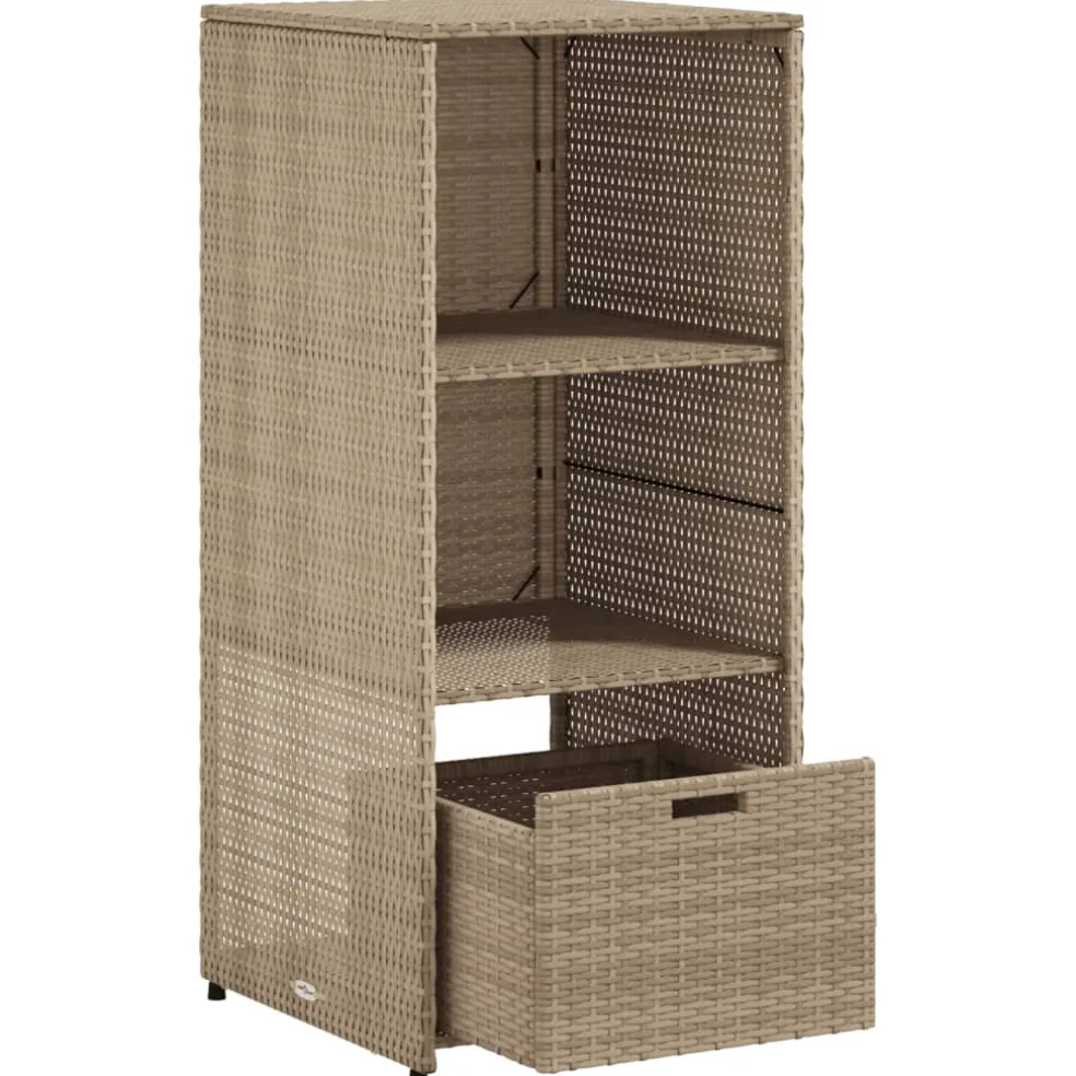 vidaXL Tuinkast 50x55x115 cm poly rattan beige