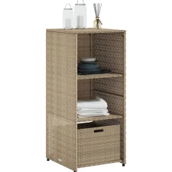 vidaXL Tuinkast 50x55x115 cm poly rattan beige