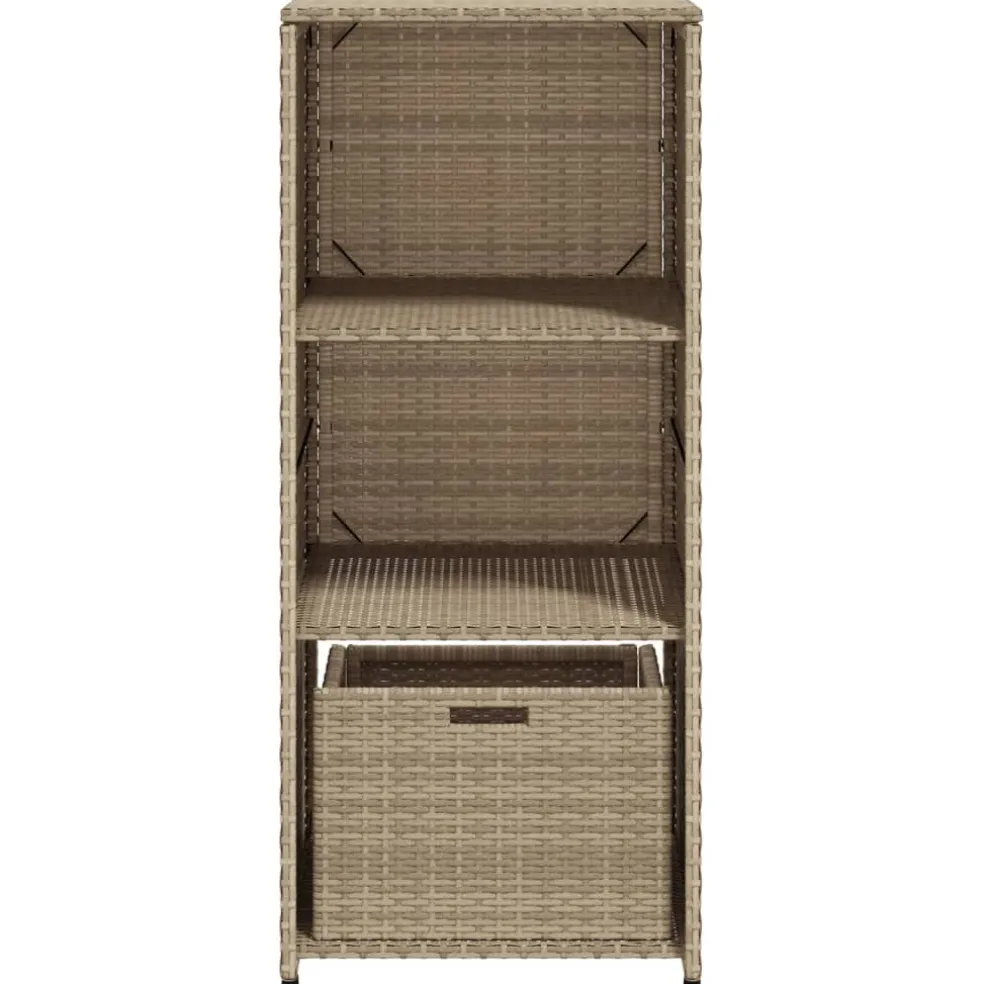 vidaXL Tuinkast 50x55x115 cm poly rattan beige