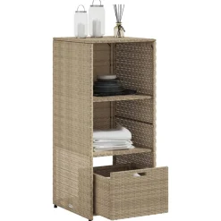vidaXL Tuinkast 50x55x115 cm poly rattan beige