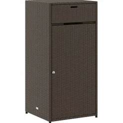 vidaXL Tuinkast 55x55x111 cm poly rattan bruin
