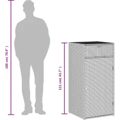 vidaXL Tuinkast 55x55x111 cm poly rattan bruin