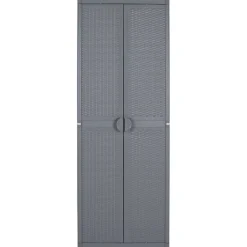 vidaXL Tuinkast 65x45x172 cm PP rattan grijs