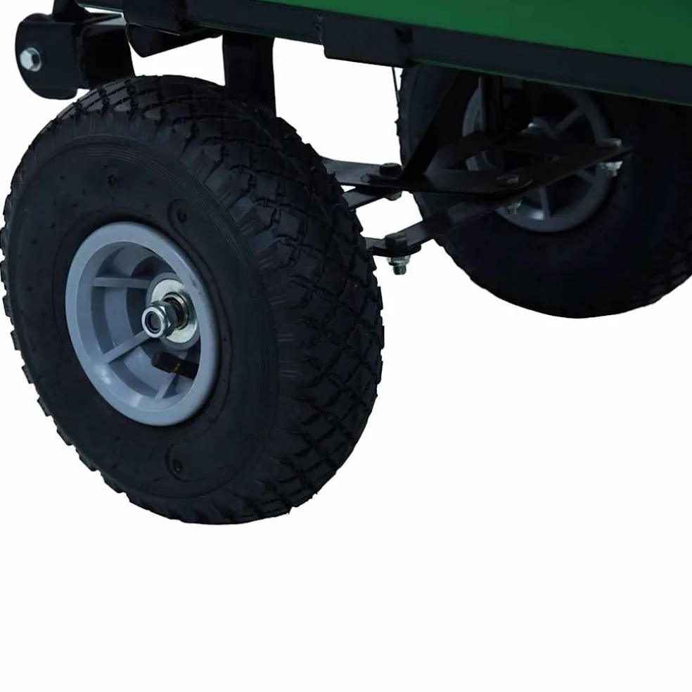vidaXL Tuinkiepwagen 300 kg 75L groen
