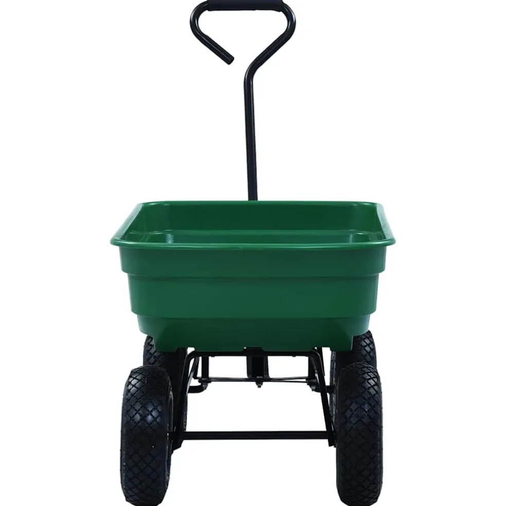 vidaXL Tuinkiepwagen 300 kg 75L groen