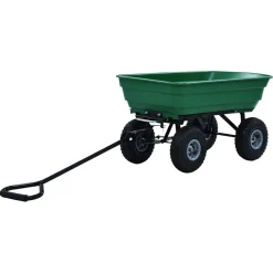 vidaXL Tuinkiepwagen 300 kg 75L groen