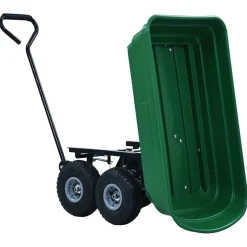 vidaXL Tuinkiepwagen 300 kg 75L groen