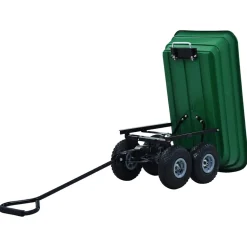 vidaXL Tuinkiepwagen 300 kg 75L groen