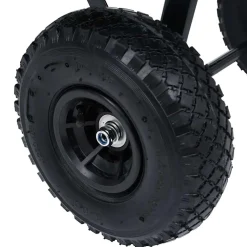 vidaXL Tuinkiepwagen 300 kg 75 L zwart