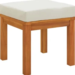 vidaXL Tuinkrukjes 2 st met kussens 40x40x42 cm massief acaciahout