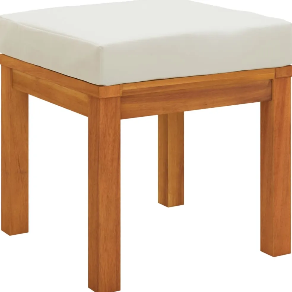 vidaXL Tuinkrukjes 2 st met kussens 40x40x42 cm massief acaciahout